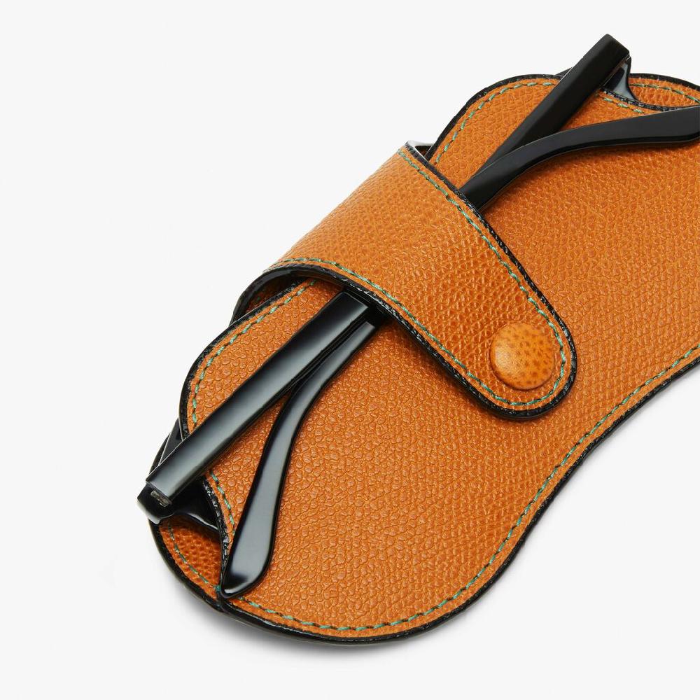 Valextra Custodia Occhiali In Pelle Marrone | Valextra