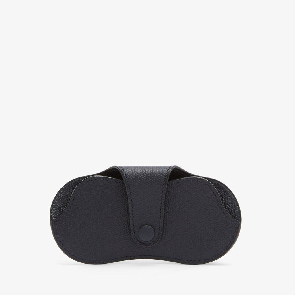 Valextra Custodia Porta Occhiali Di Lusso In Pelle Blu Notte | Valextra