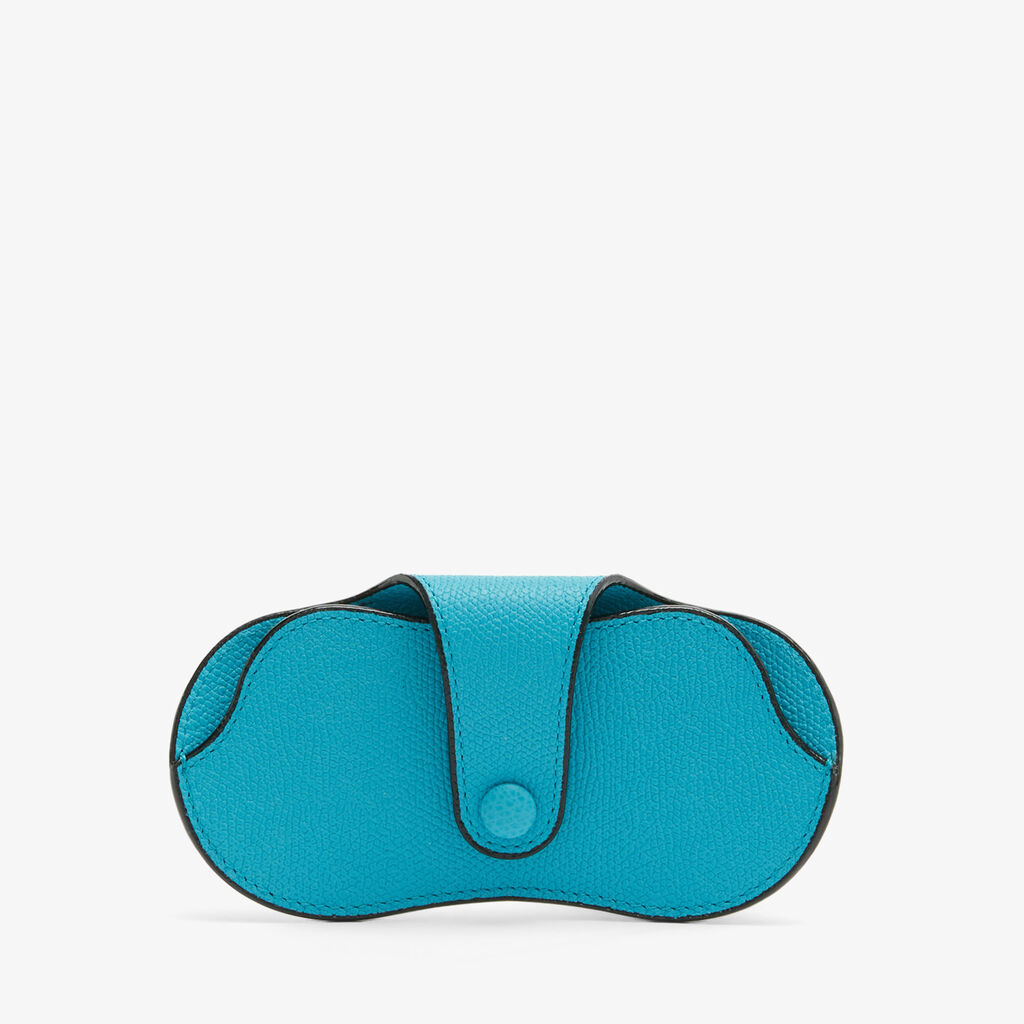 Valextra Custodia Porta Occhiali Di Lusso In Pelle Blu | Valextra