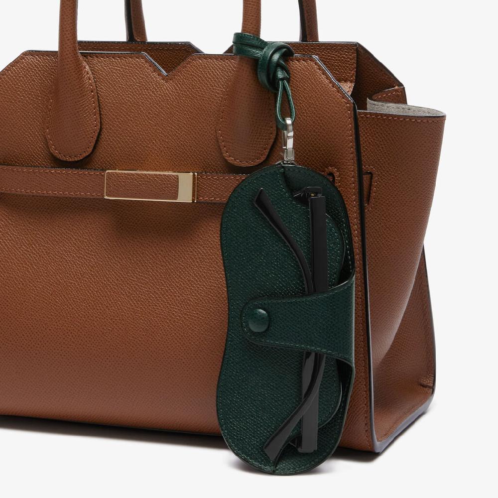 Valextra Custodia Porta Occhiali Di Lusso In Pelle Verde | Valextra