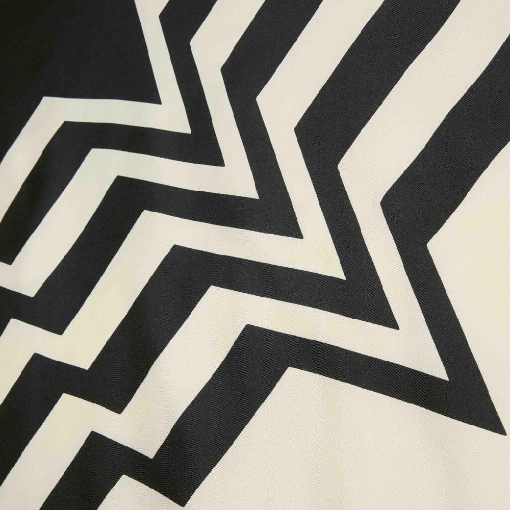 Valextra Foulard Quadrato Per Borse In Seta Bianca E Nera | Valextra