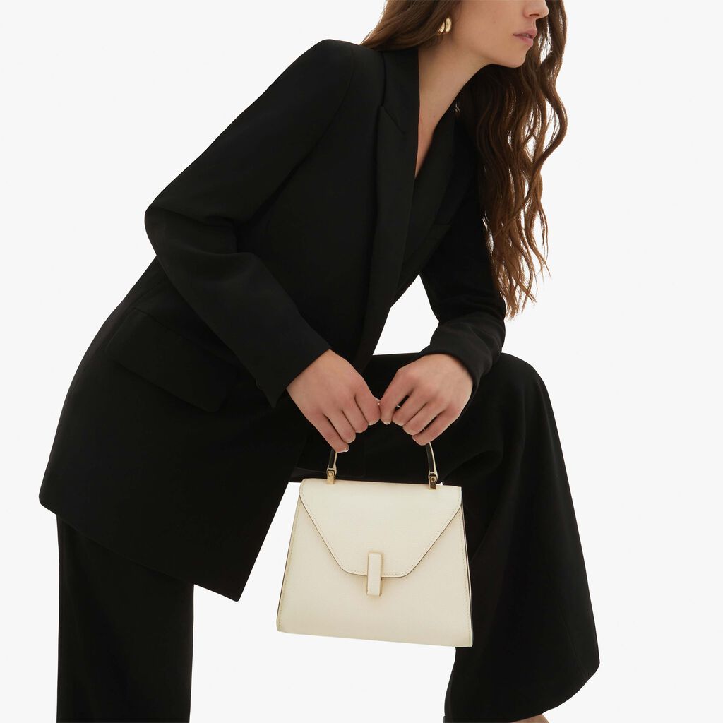 Valextra Iside: Borsa A Mano Mini In Pelle Bianca | Valextra