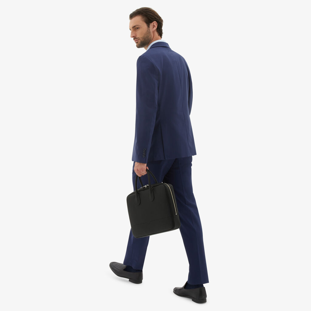 Valextra Laptop Bag Da Uomo In Pelle Nera Di Lusso | Valextra My Logo