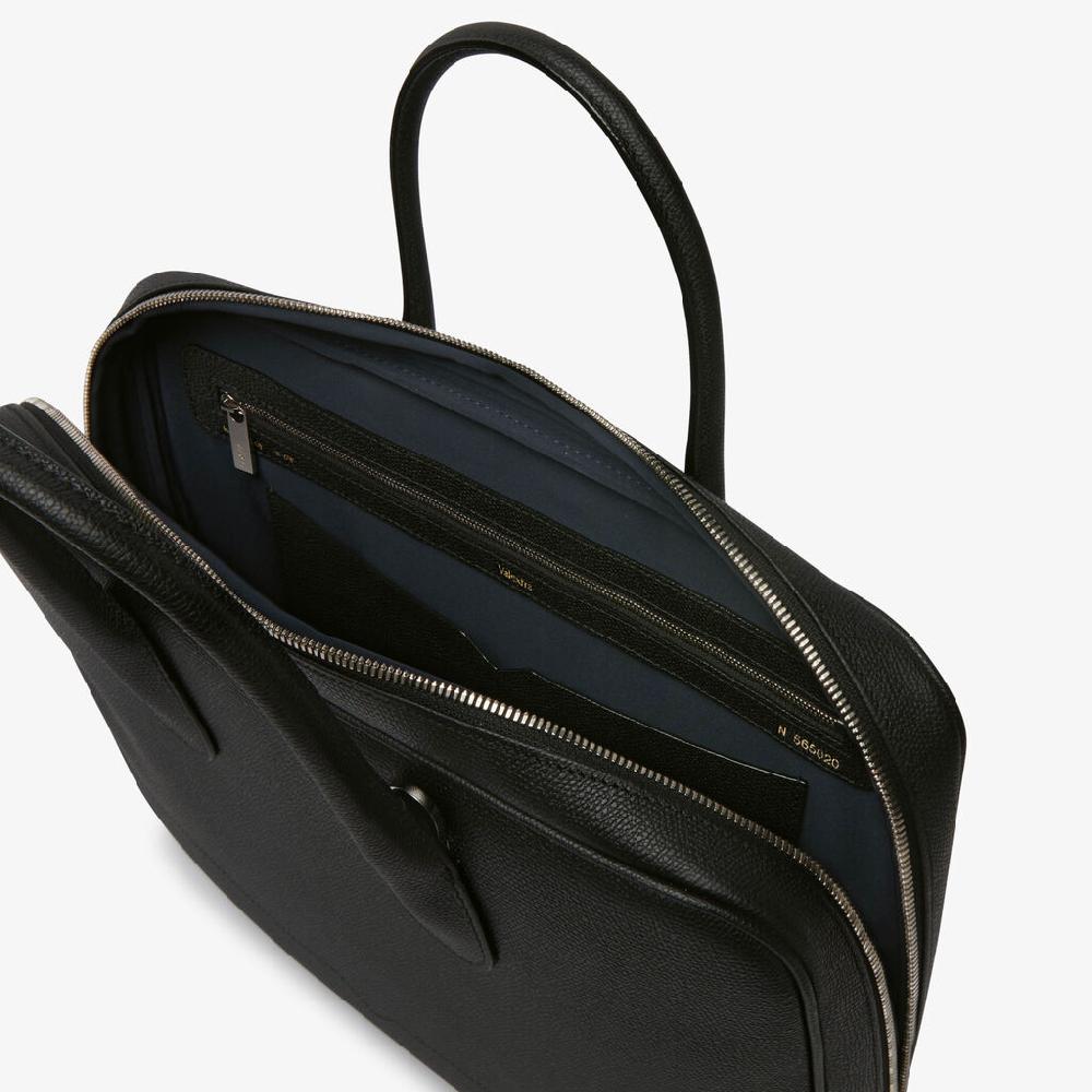 Valextra Laptop Bag Da Uomo In Pelle Nera Di Lusso | Valextra My Logo