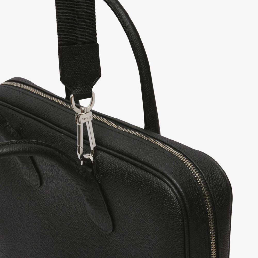 Valextra Laptop Bag Da Uomo In Pelle Nera Di Lusso | Valextra My Logo