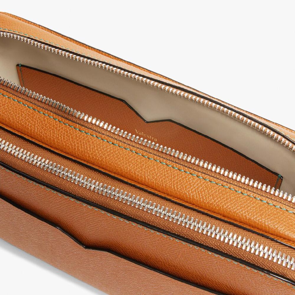 Valextra Marsupio A Tracolla In Pelle Marrone | Valextra V-Line