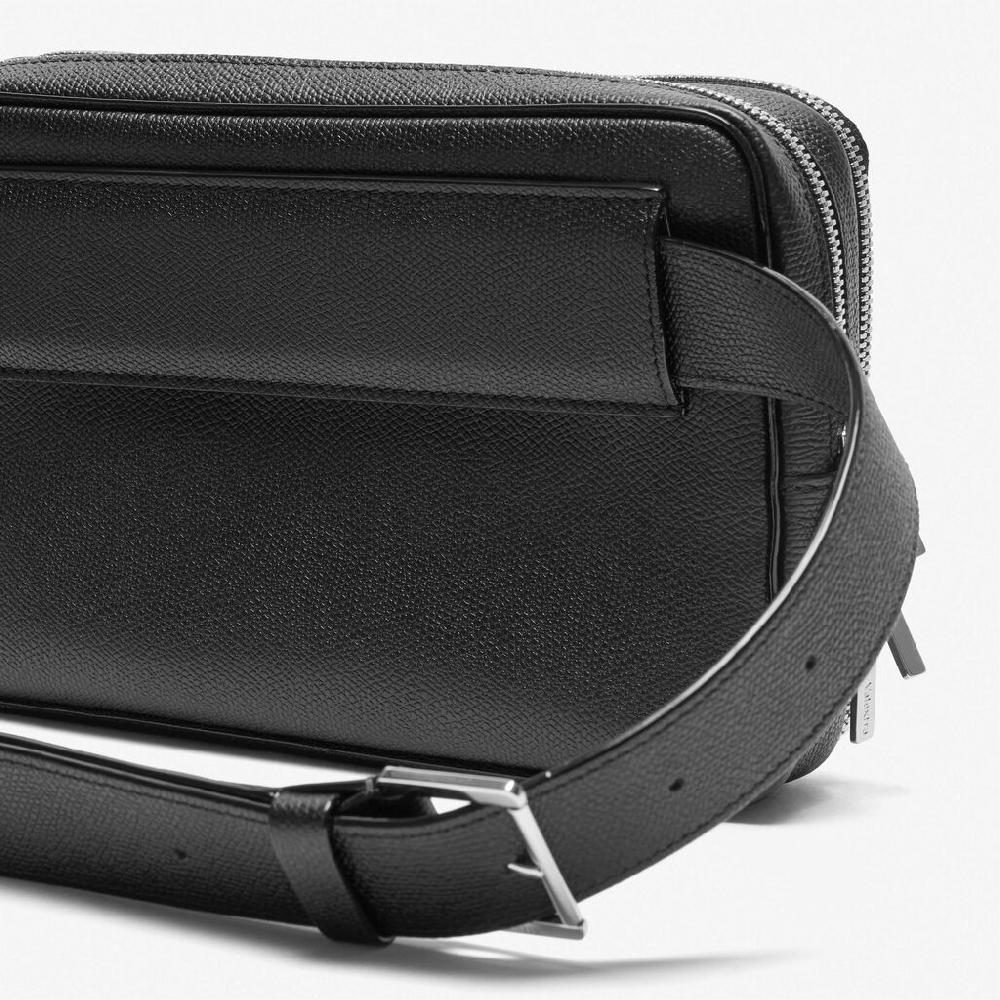 Valextra Marsupio A Tracolla In Pelle Nera | Valextra V-Line