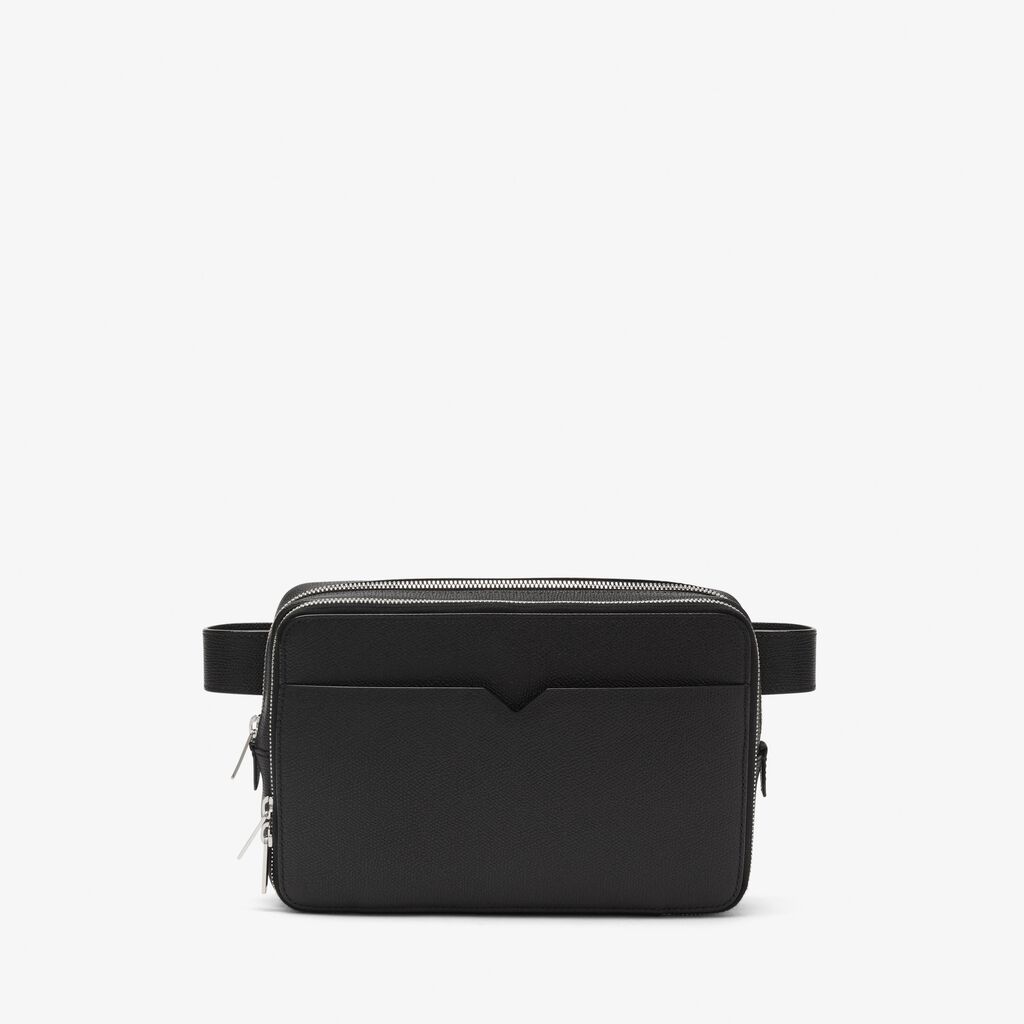 Valextra Marsupio a tracolla in Pelle Nera | Valextra V-Line