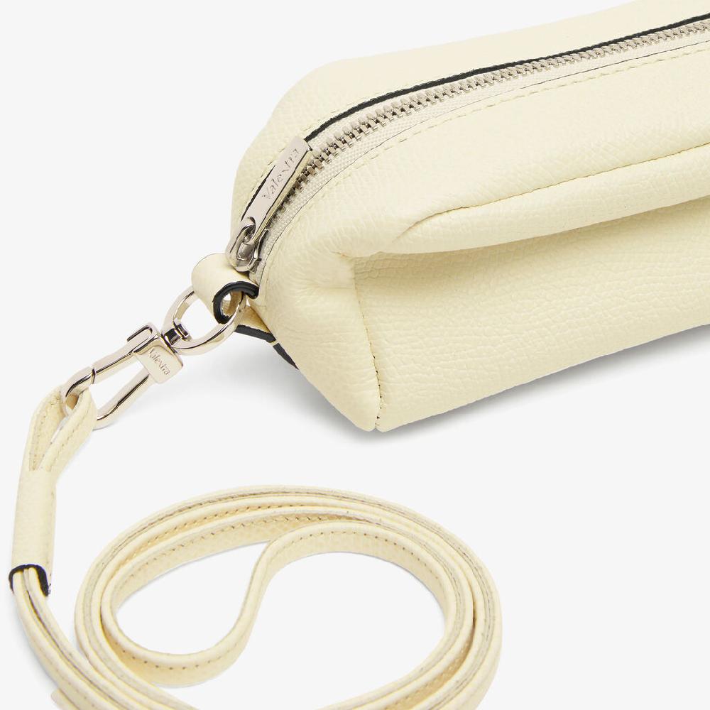 Valextra Micro Beauty-case/Micro Bag In Pelle Bianca | Valextra