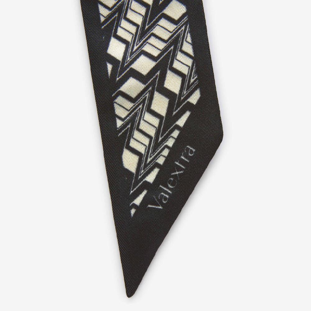 Valextra Nastro Di Seta Per Borse In Tessuto Nero E Bianco | Valextra