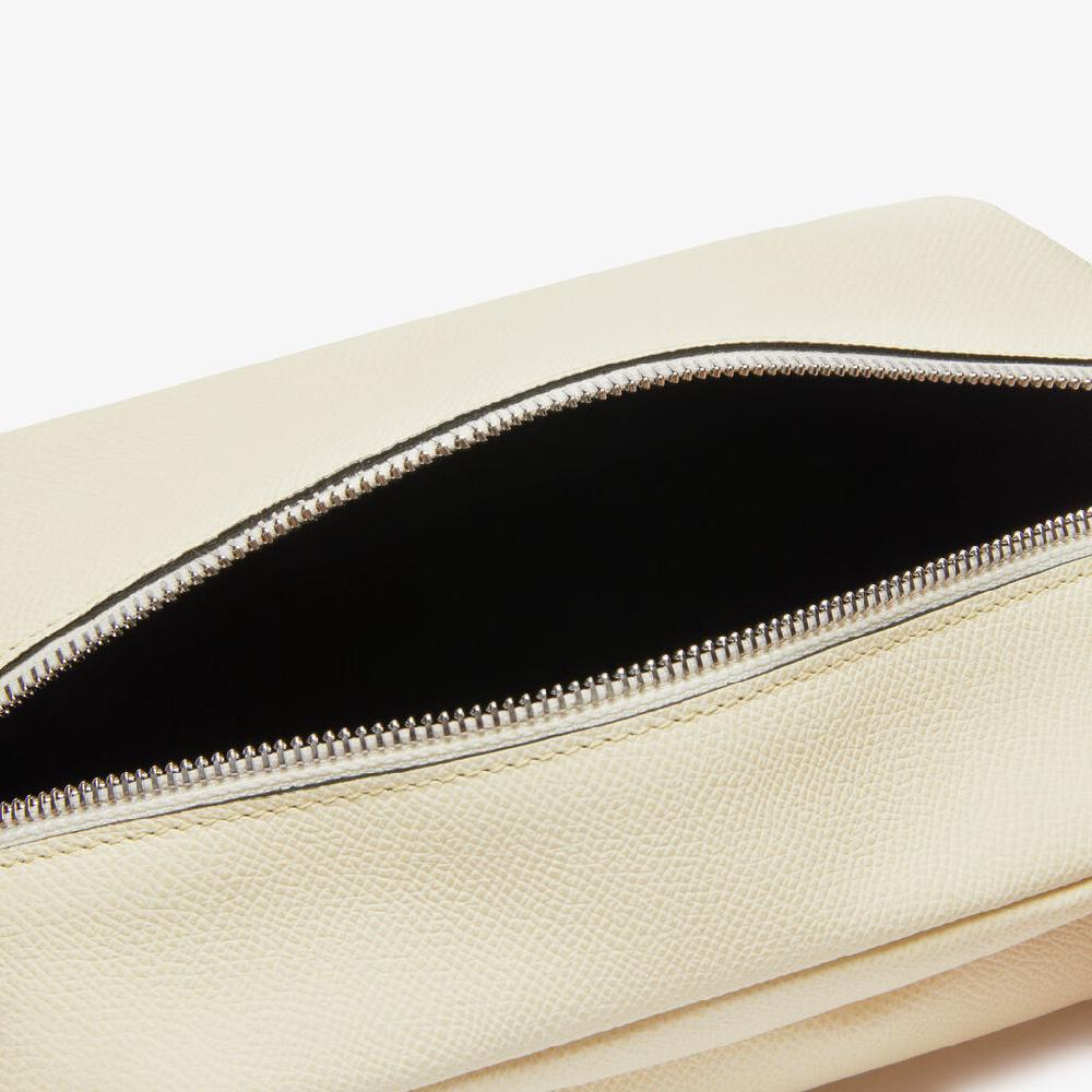 Valextra Pochette Da Viaggio Da Donna Di Lusso In Pelle Bianca