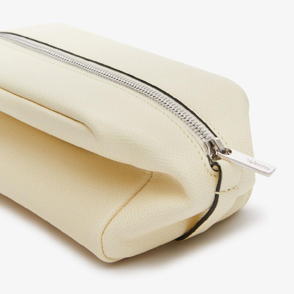Valextra Pochette Da Viaggio Da Donna Di Lusso In Pelle Bianca