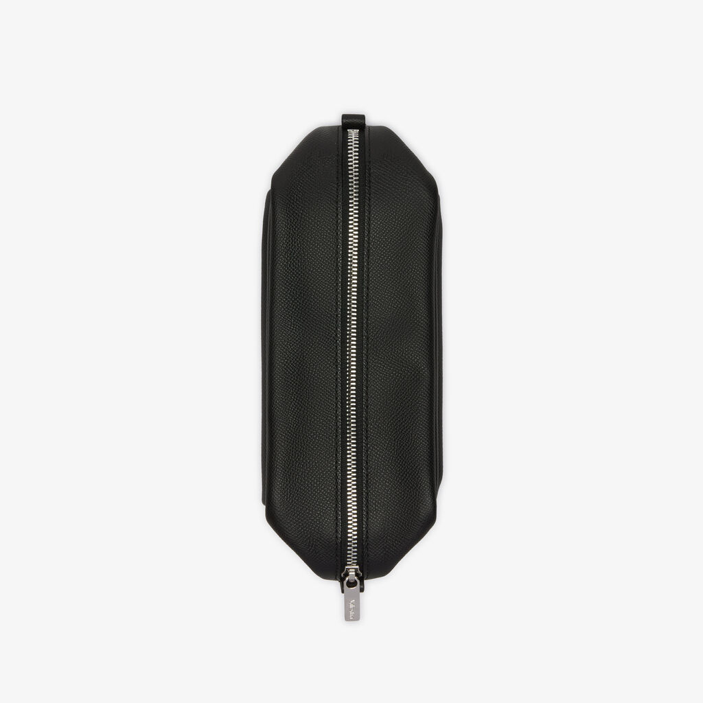 Valextra Pochette Da Viaggio Da Uomo Di Lusso In Pelle Nera