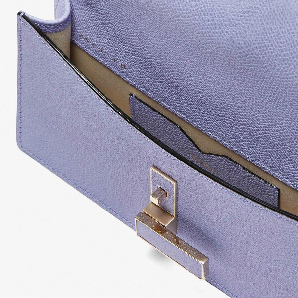 Valextra Pochette Minimal Da Donna In Pelle Lilla | Valextra Iside