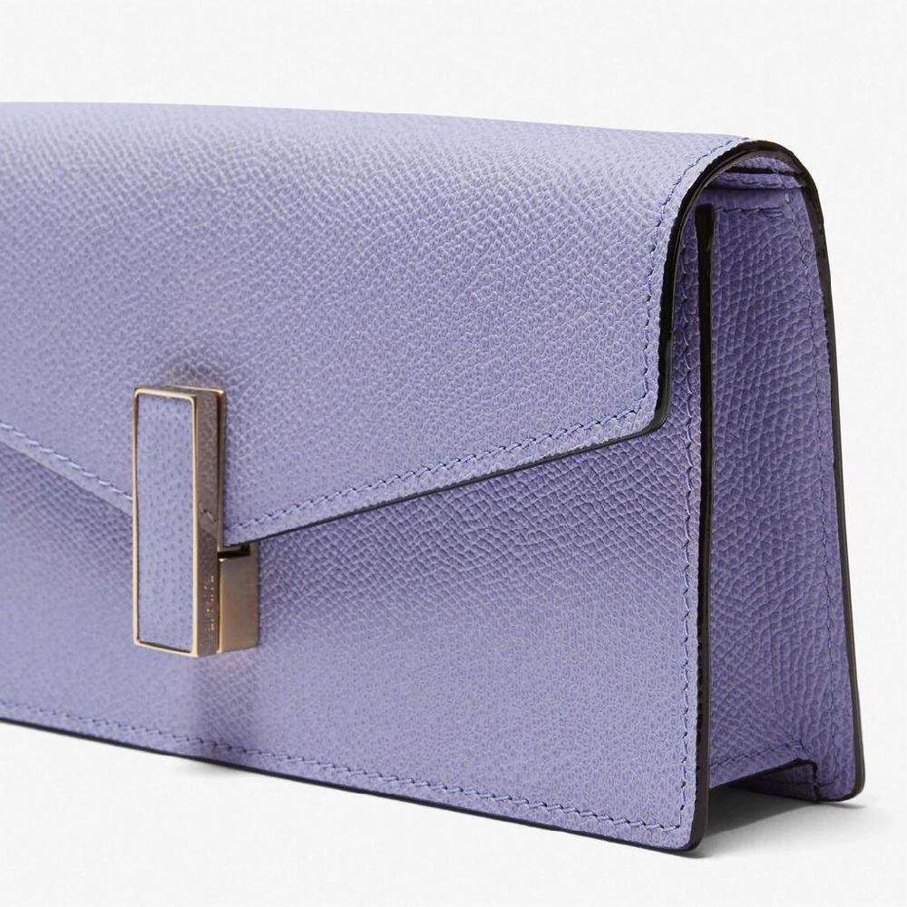 Valextra Pochette Minimal Da Donna In Pelle Lilla | Valextra Iside