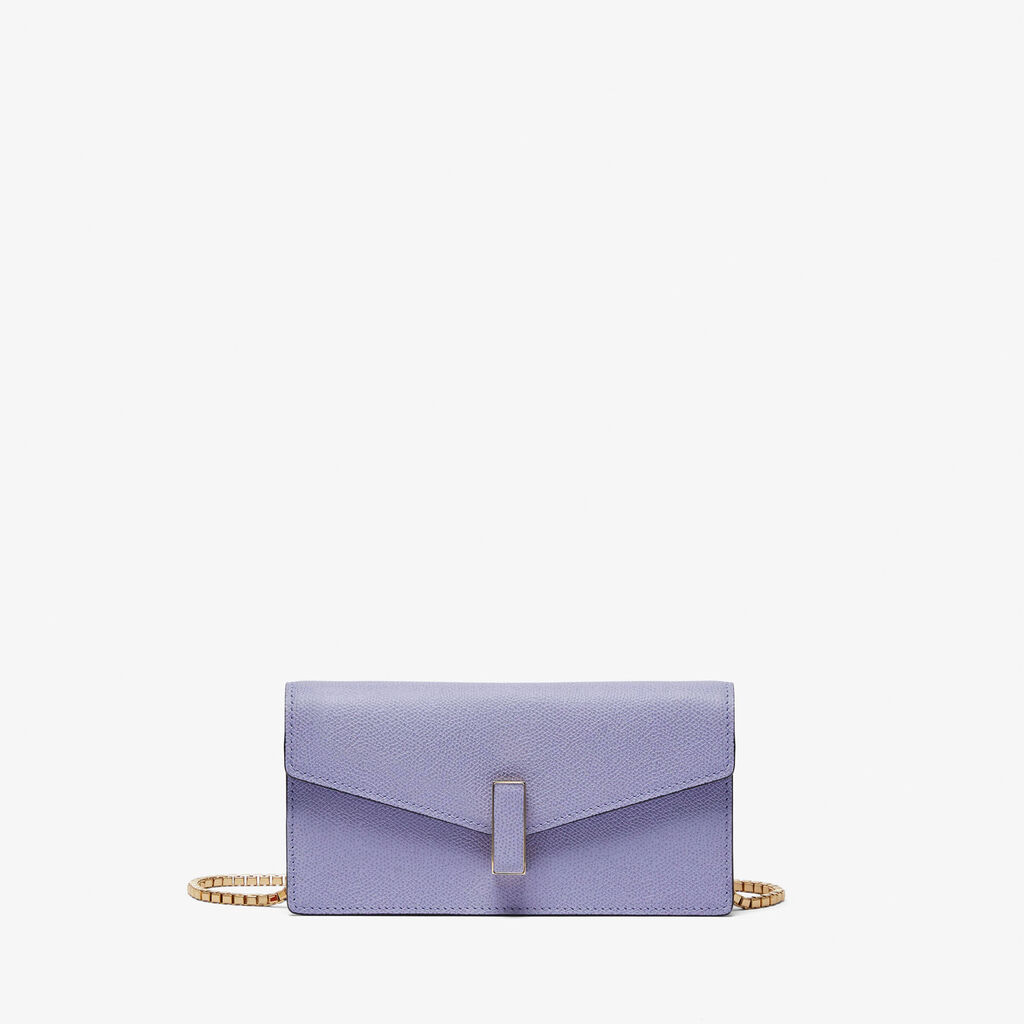 Valextra Pochette minimal da Donna in Pelle Lilla | Valextra Iside