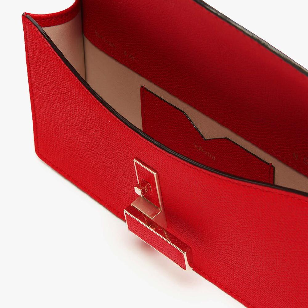Valextra Pochette Semplice E Compatta In Pelle Rossa | Valextra Iside