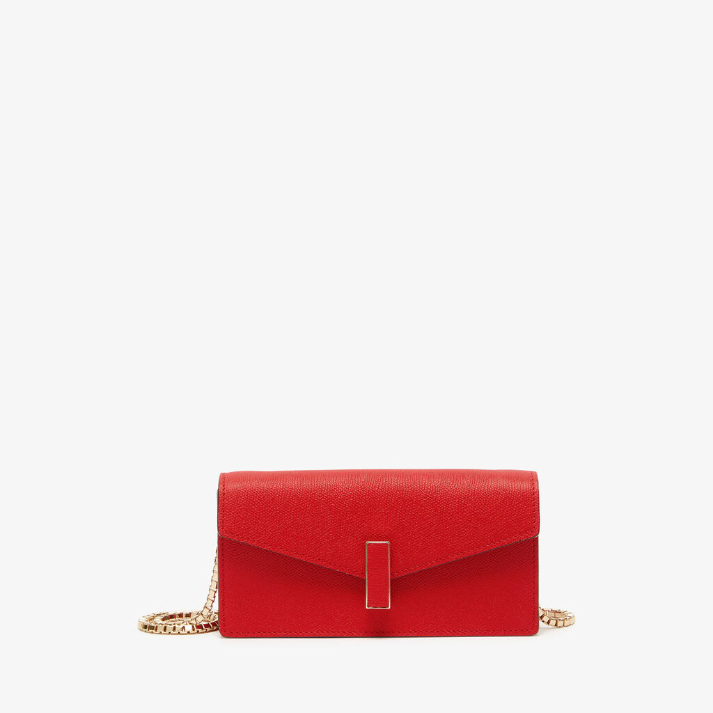 Valextra Pochette semplice e compatta in Pelle Rossa | Valextra Iside