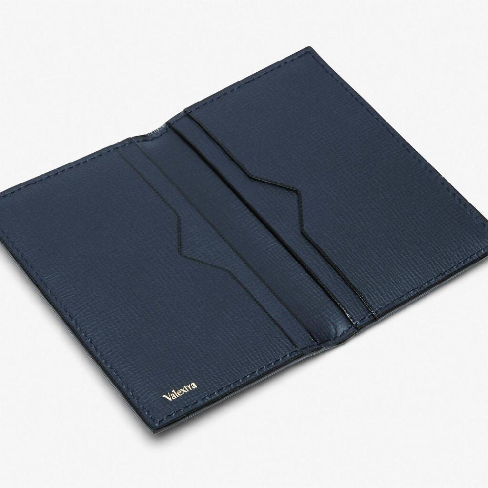 Valextra Porta Biglietti Da Visita In Pelle Blu | Valextra