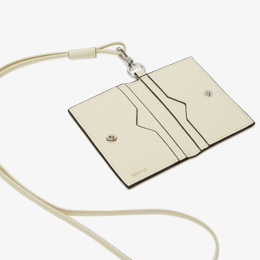 Valextra Porta Carte Con Laccio Da Donna In Pelle Bianca | Valextra
