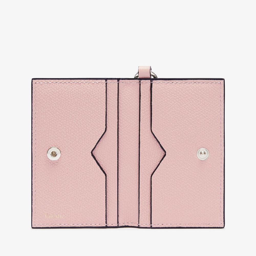 Valextra Porta Carte Con Laccio Da Donna In Pelle Rosa | Valextra