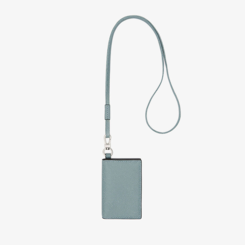 Valextra Porta carte con laccio Donna in Pelle Azzurra cerulea | Valextra