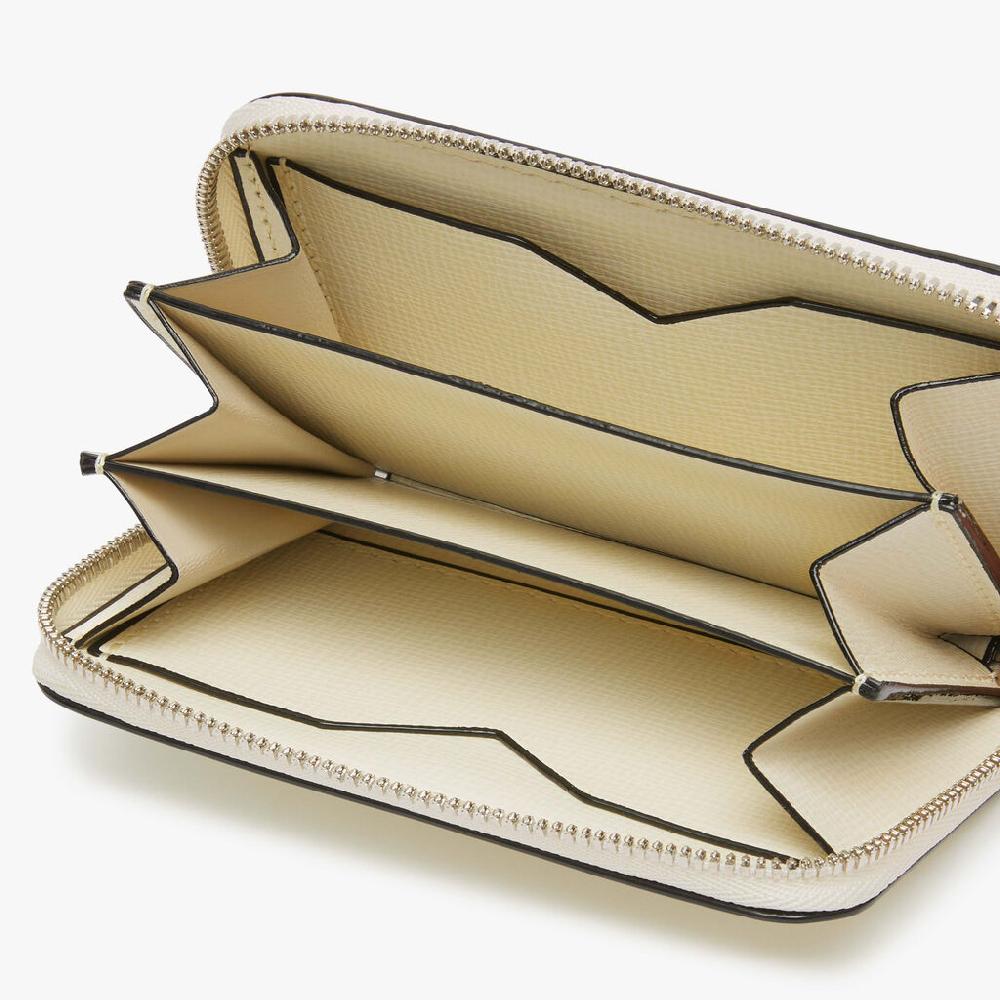 Valextra Porta Carte Da Donna In Pelle Bianca | Valextra Zip Around
