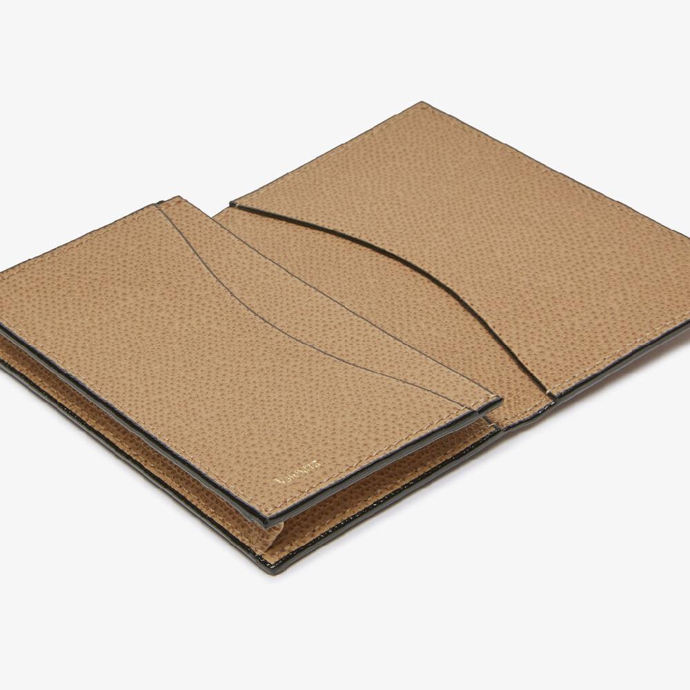 Valextra Porta Carte Di Credito Da Donna Di Lusso In Pelle Beige | Valextra