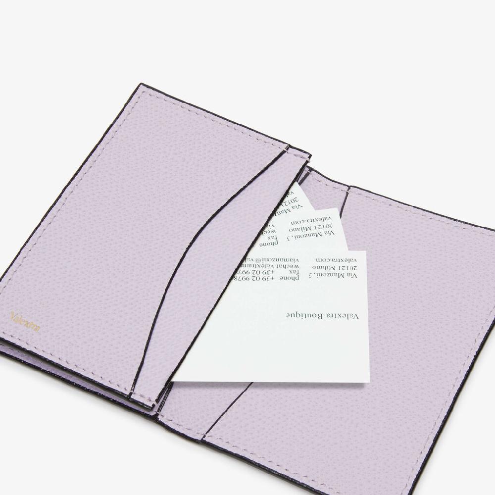 Valextra Porta Carte Di Credito Da Donna Di Lusso In Pelle Lilla | Valextra