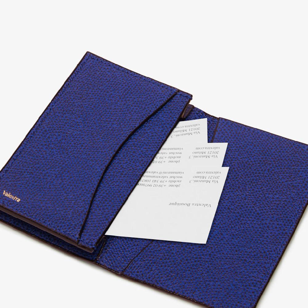 Valextra Porta Carte Di Credito Da Donna In Pelle Blu | Valextra