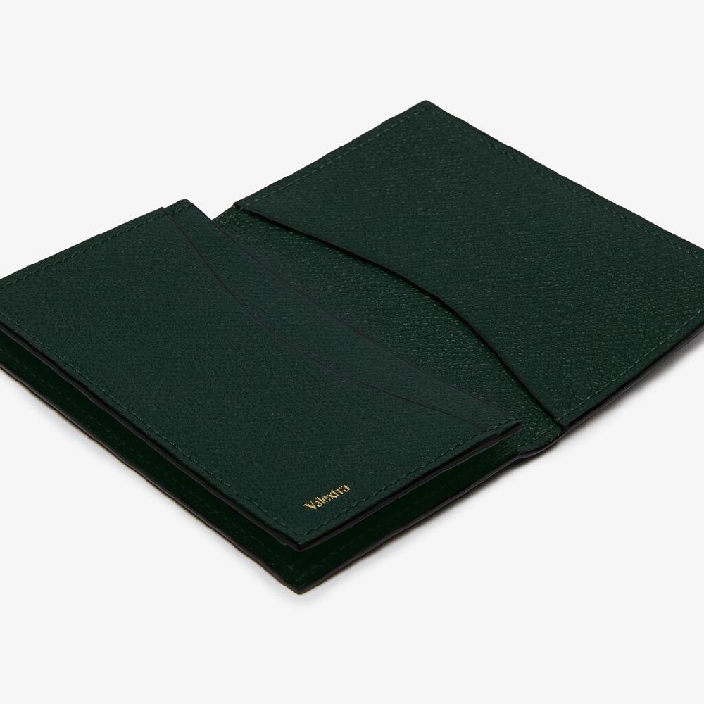 Valextra Porta Carte Di Credito Da Uomo Di Lusso In Pelle Verde | Valextra