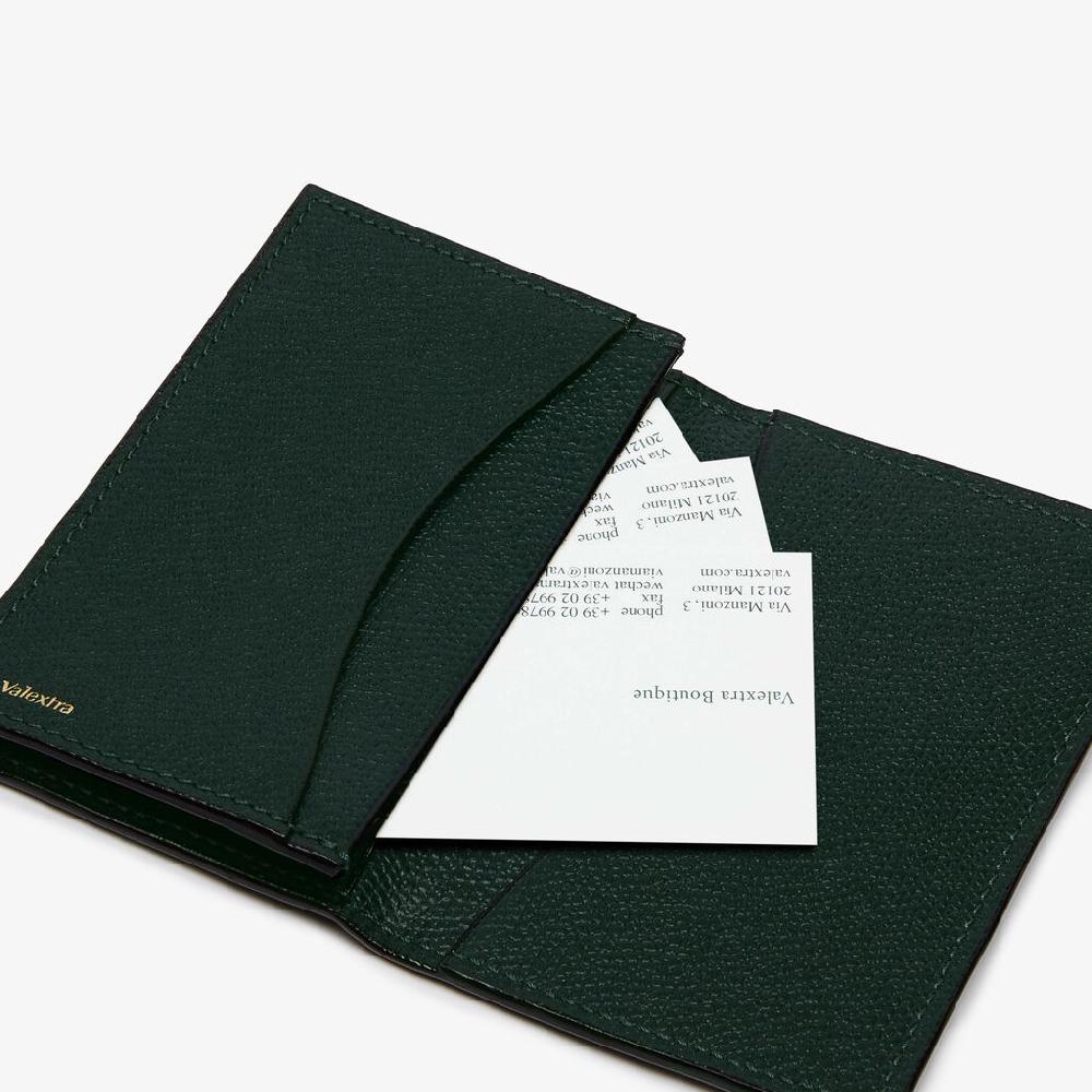 Valextra Porta Carte Di Credito Da Uomo Di Lusso In Pelle Verde | Valextra