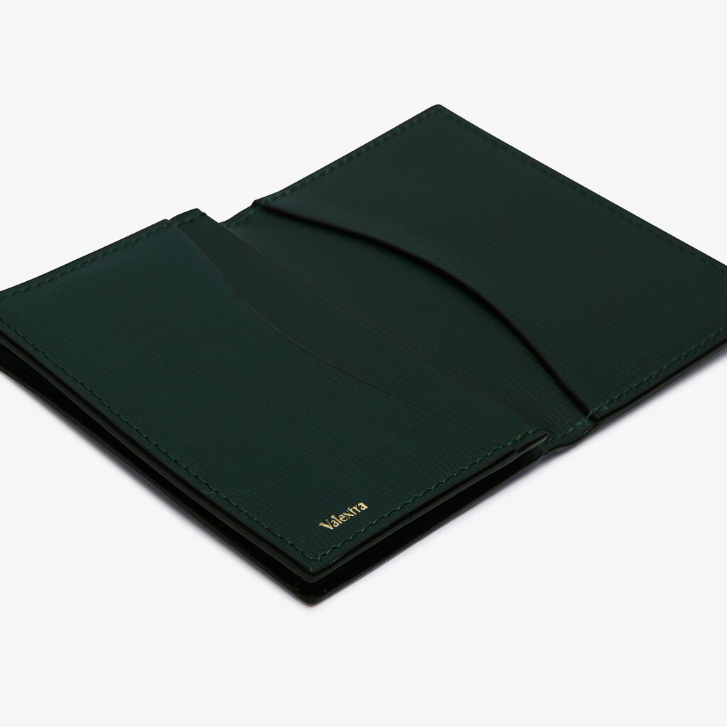 Valextra Porta Carte Di Credito Elegante In Pelle Verde | Valextra