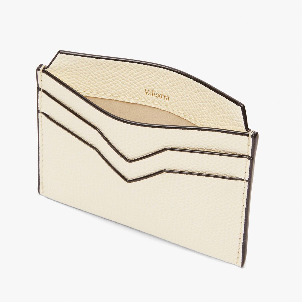 Valextra Porta Carte Di Credito In Pelle Bianca | Valextra