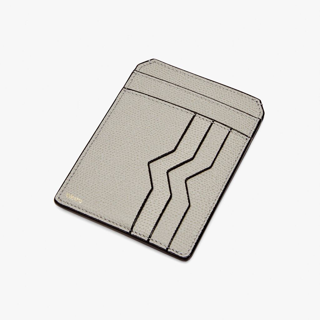 Valextra Porta Carte Di Credito In Pelle Grigio Chiaro | Valextra