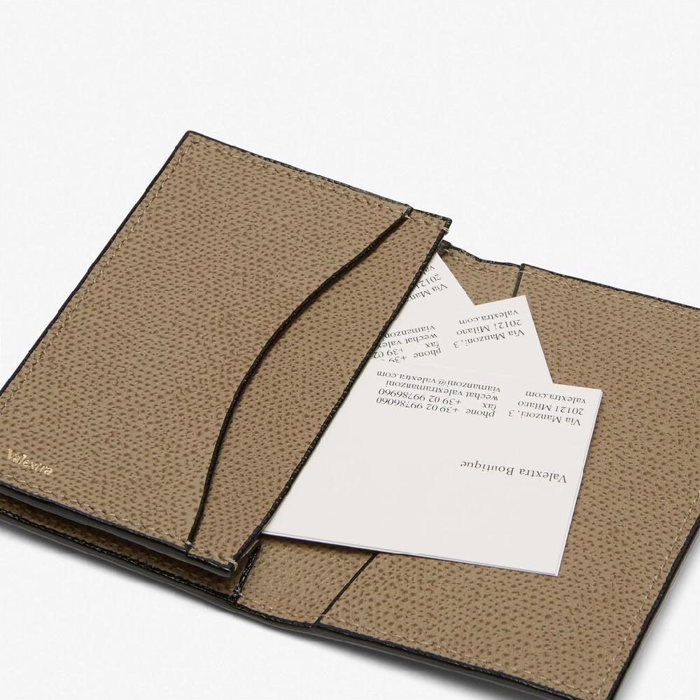 Valextra Porta Carte Di Credito In Pelle Marrone Tortora | Valextra