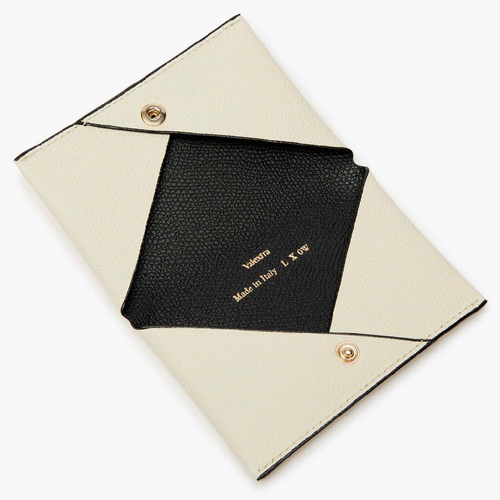 Valextra Porta Carte Piccolo Da Donna In Pelle Bianca E Nera | Valextra