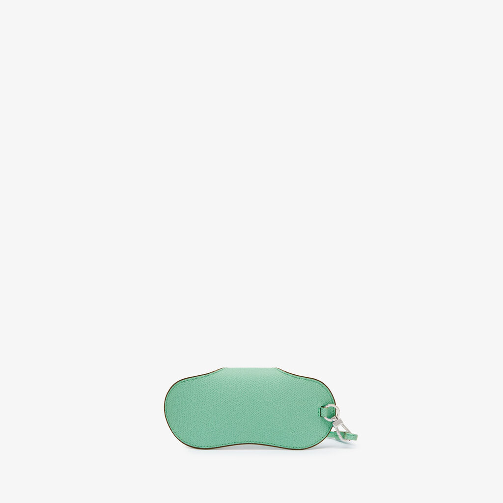 Valextra Porta Occhiali Con Tracolla | Pelle Di Vitello Millepunte | Verde LatteMenta | Valextra