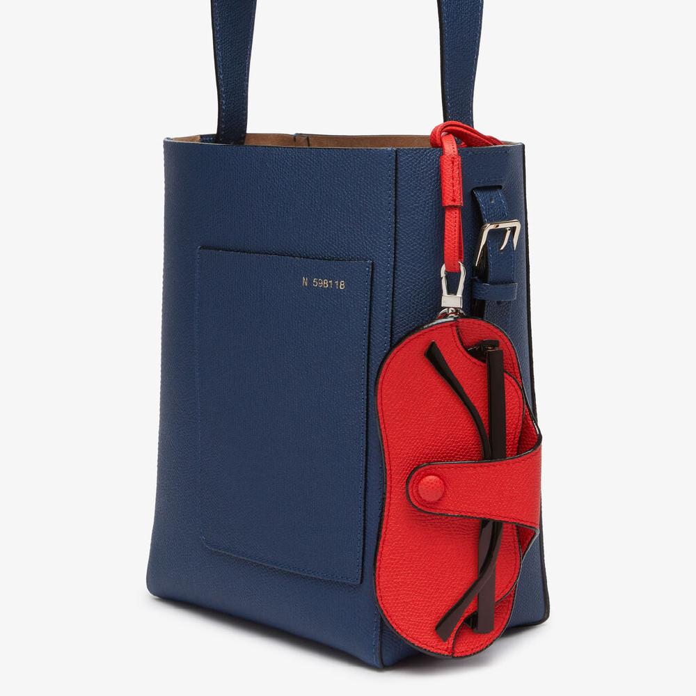 Valextra Porta Occhiali Da Donna Con Tracolla In Pelle Rossa | Valextra