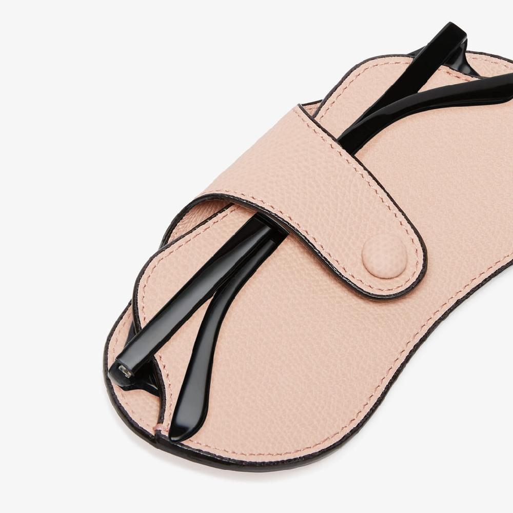 Valextra Porta Occhiali | Pelle Di Vitello Millepunte | Rosa Bonne Mine | Valextra