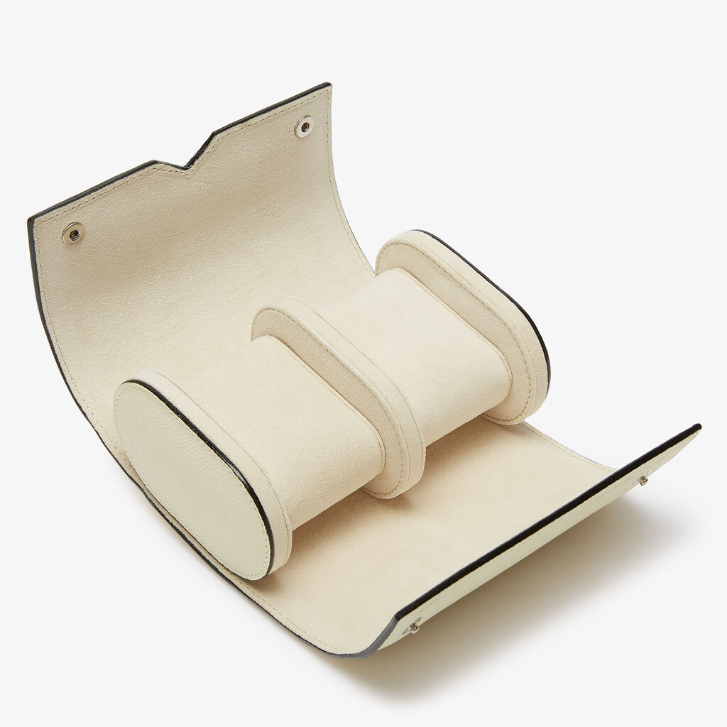 Valextra Porta Orologio Doppio Da Donna In Pelle Bianca | Valextra V-Line