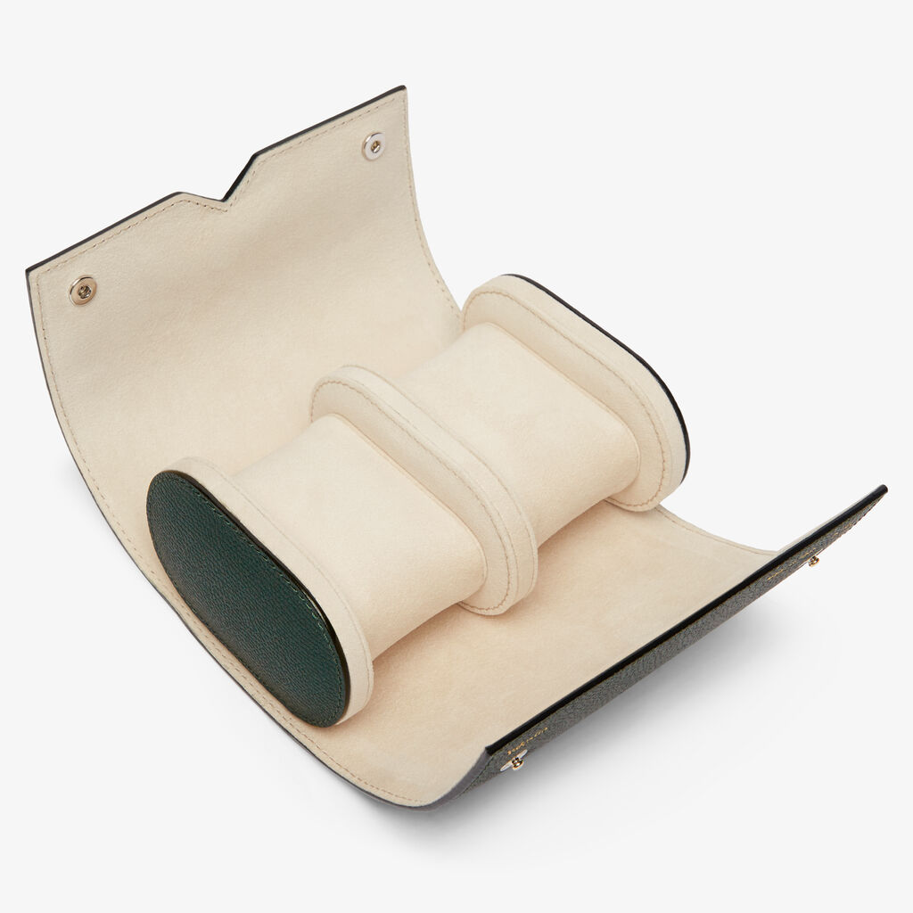 Valextra Porta Orologio Doppio Di Lusso In Pelle Verde | Valextra V-Line