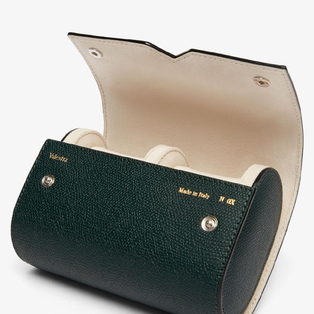 Valextra Porta Orologio Doppio Di Lusso In Pelle Verde | Valextra V-Line
