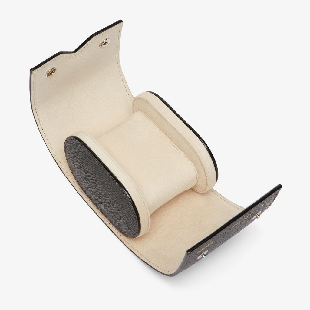 Valextra Porta Orologio Singolo Da Uomo In Pelle Grigia | Valextra V-Line