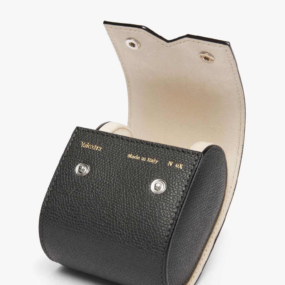 Valextra Porta Orologio Singolo Da Uomo In Pelle Grigia | Valextra V-Line