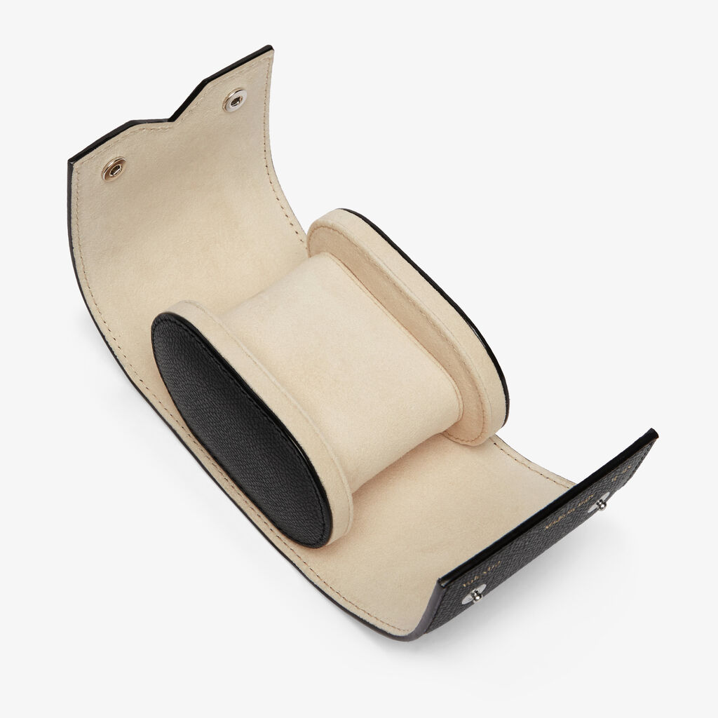 Valextra Porta Orologio Singolo Da Uomo In Pelle Nera | Valextra V-Line