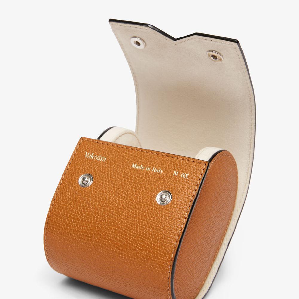 Valextra Porta Orologio Singolo Di Lusso In Pelle Marrone | Valextra V-Line
