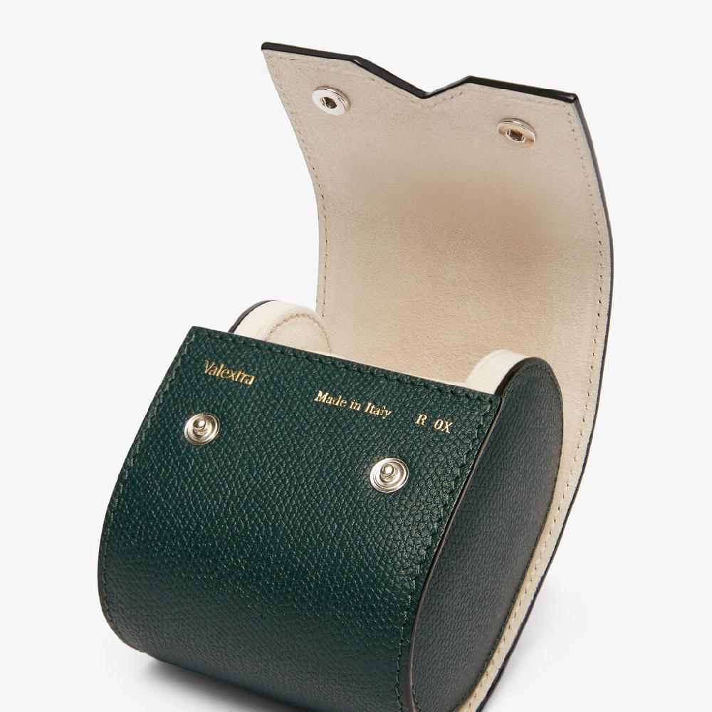 Valextra Porta Orologio Singolo Di Lusso In Pelle Verde | Valextra V-Line