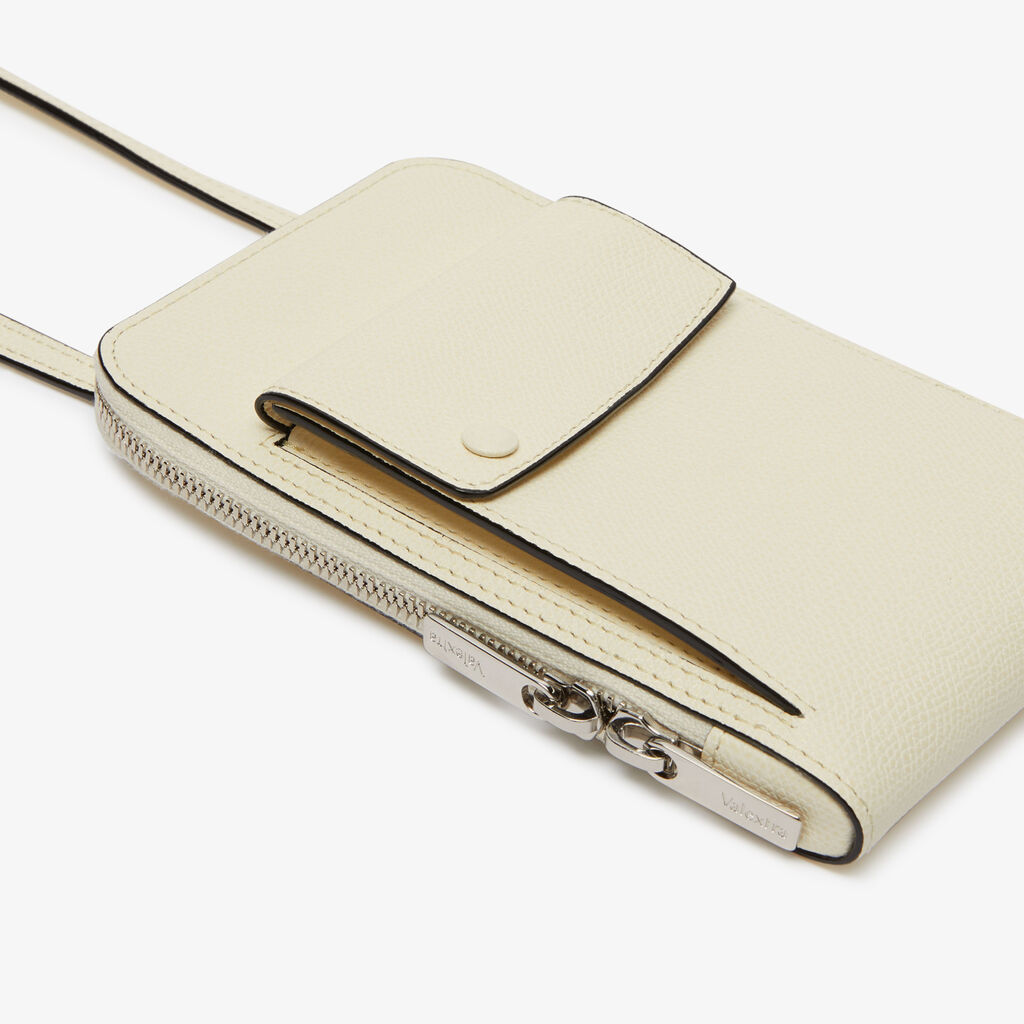 Valextra Porta Telefono Da Donna In Pelle Bianca | Valextra Pocket