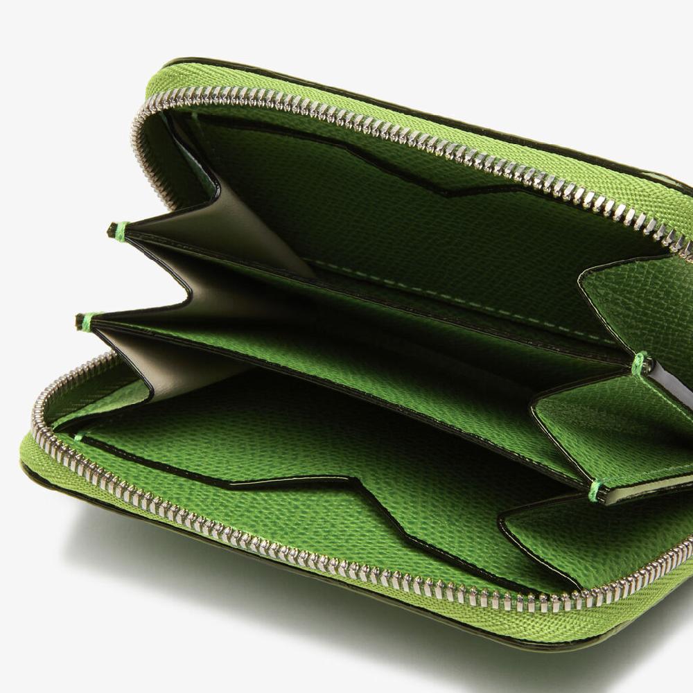 Valextra Portacarte Da Donna In Pelle Verde | Valextra Zip Around